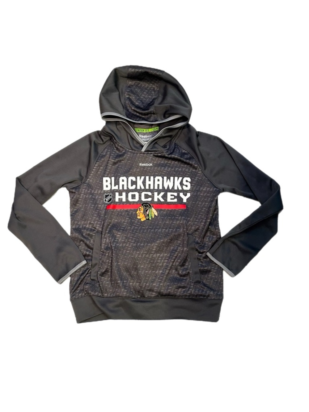 Reebok Blackhawks Black & Red Youth Hoodie by Reebok